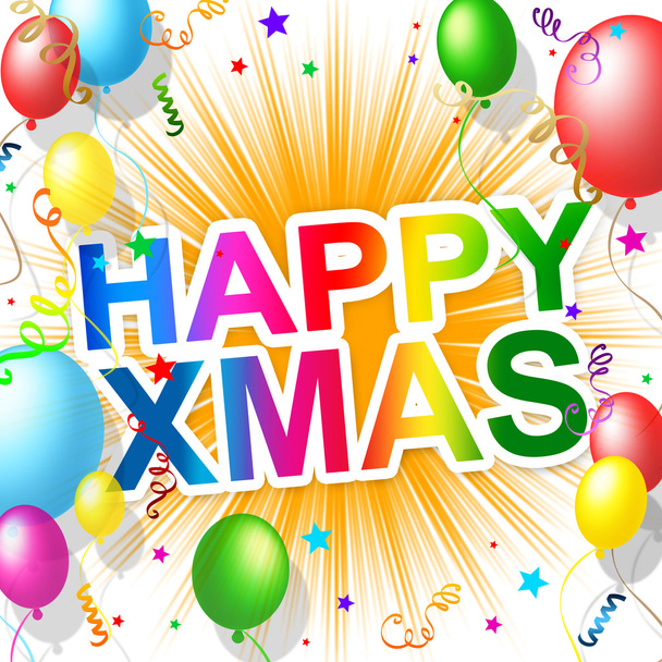 Happy Xmas Shows Christmas Greeting And Celebrations - Photo, Image