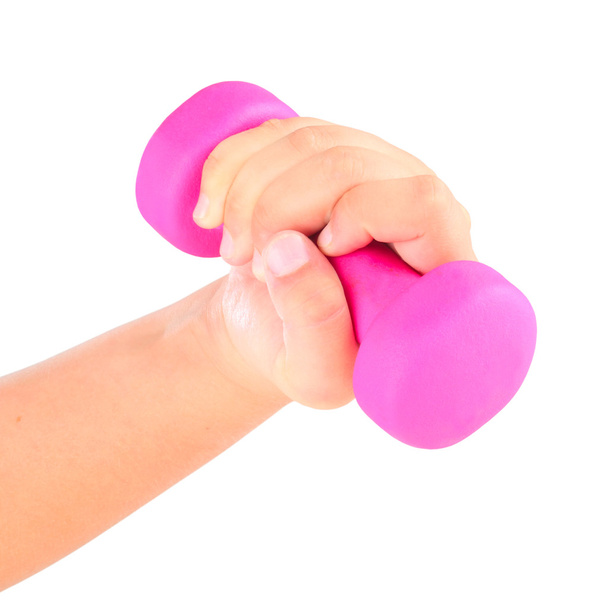 Hand holding a Dumbbell  - Фото, изображение