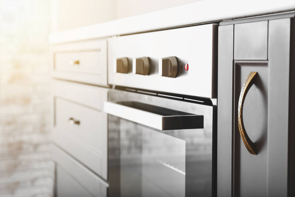 Modern electric oven in kitchen - Foto, immagini