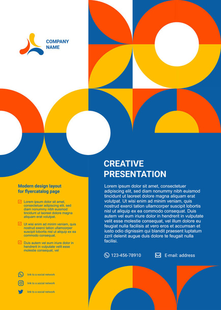 Design de capa para apresentações e publicidade - Vetor, Imagem