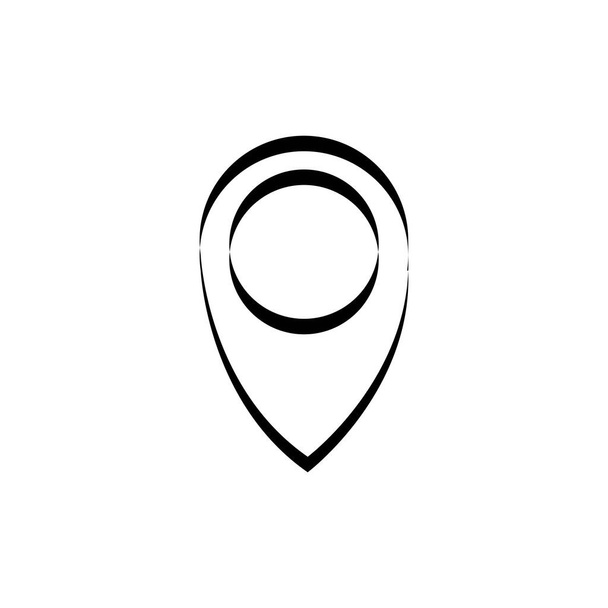 mappa punto posizione pin icona vettoriale per la mappatura e l'allocazione satellitare - Vettoriali, immagini