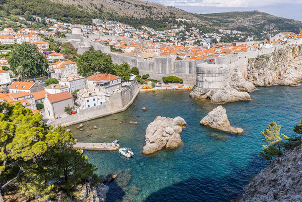 The old town of Dubrovnik city in Croatia - Fotoğraf, Görsel