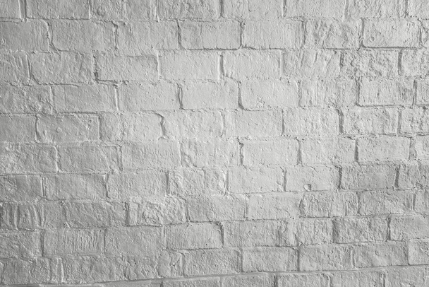 pared de ladrillo blanco ancho mirada limpia como fondo - Foto, imagen