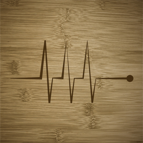kalp nabız düz çizmek ile arka plan - Fotoğraf, Görsel