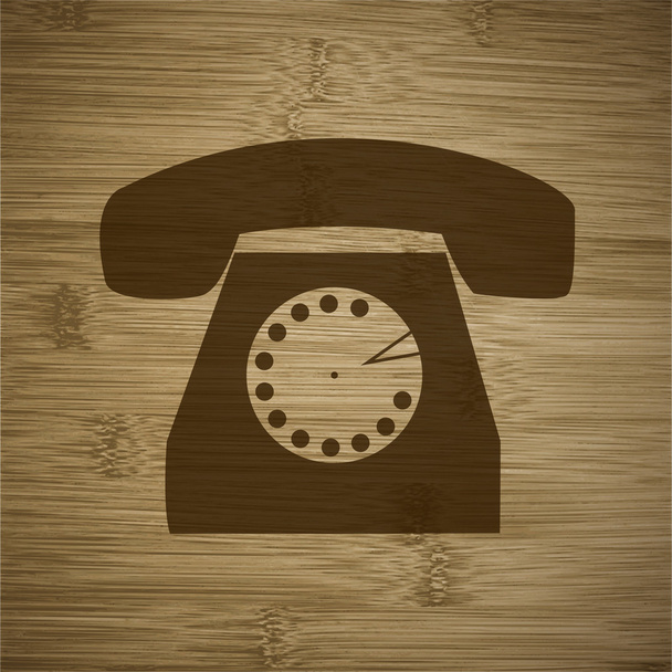 Retro phone icon flat design with abstract background
 - Фото, изображение