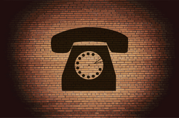retro telefon ikon lapos design absztrakt háttér - Fotó, kép