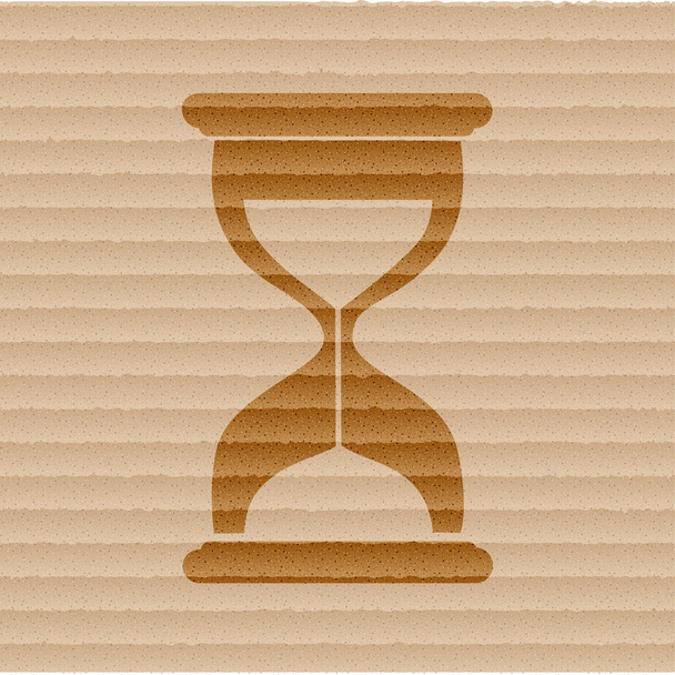 Reloj de arena icono de tiempo de diseño plano con fondo abstracto
 - Foto, imagen
