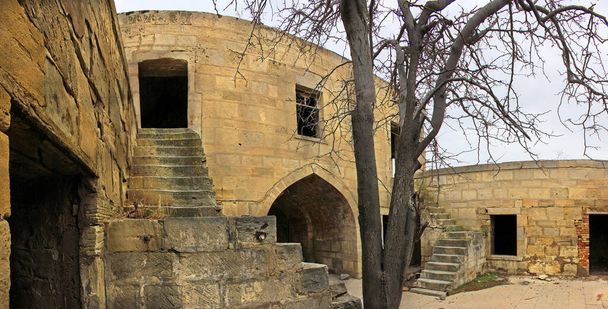 Ancient caravanserai Garachi. Sangachal. Azerbaijan. - 写真・画像