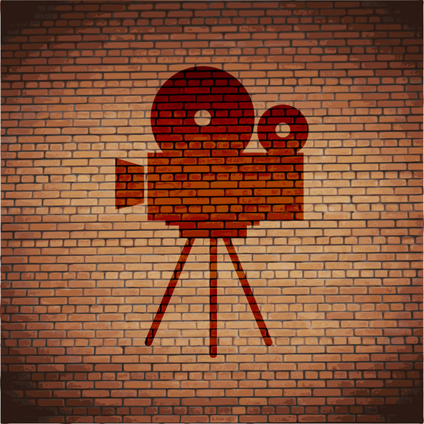 Icono Videocamera Piso con fondo abstracto
 - Foto, imagen