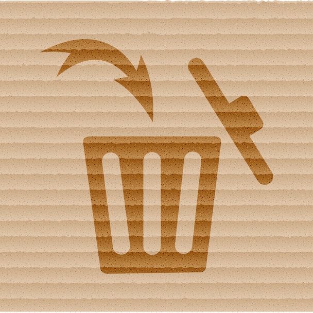 Basura icono de la papelera plana con fondo abstracto
 - Foto, imagen