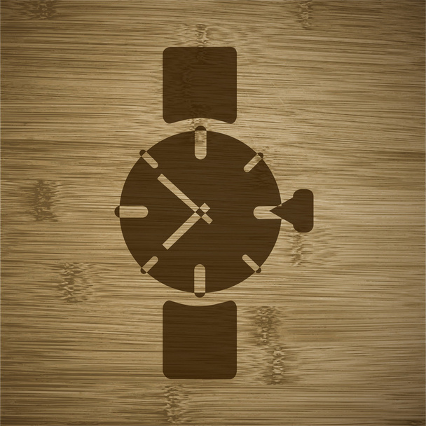 Olha, relógio. ícone Plano com fundo abstrato
 - Foto, Imagem