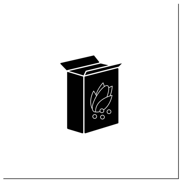 Kafe v sáčcích ikona glyph - Vektor, obrázek