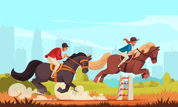 Équitation Illustration - Vecteur, image