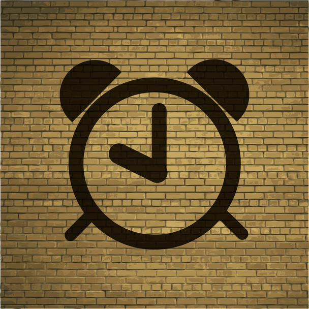 reloj despertador icono plano con fondo abstracto
 - Foto, Imagen
