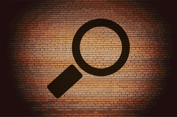 Search Icon. magnifier Flat with abstract background - Photo, Image