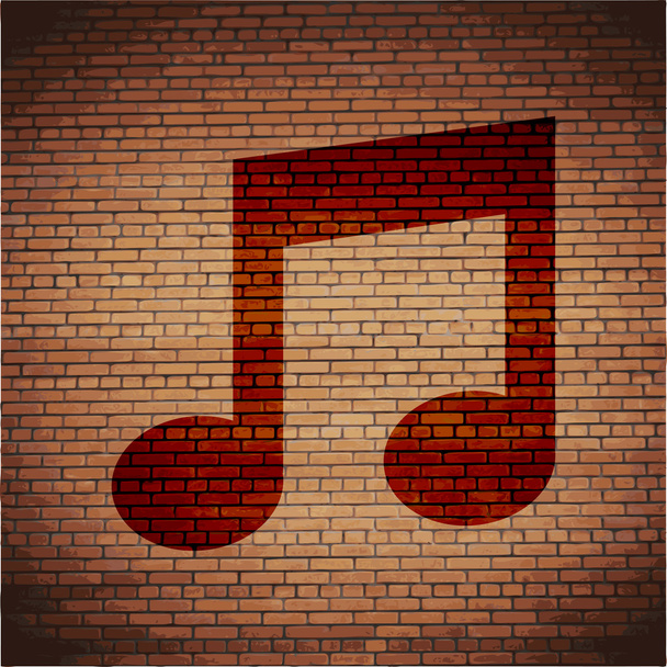 Музыкальные ноты Иконы плоские на фоне
 - Фото, изображение