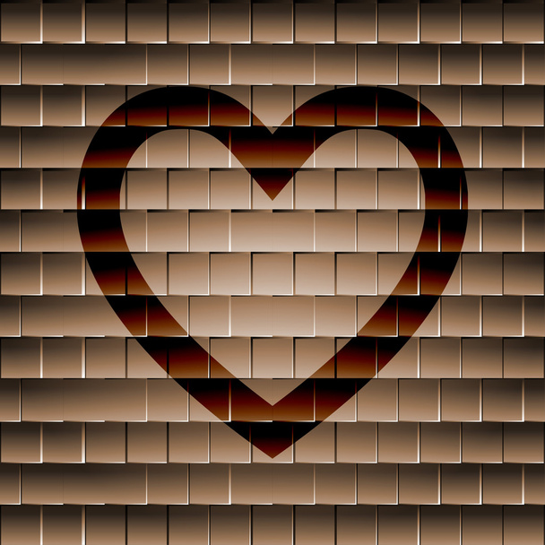 Icono del corazón Plano con fondo abstracto
 - Foto, Imagen