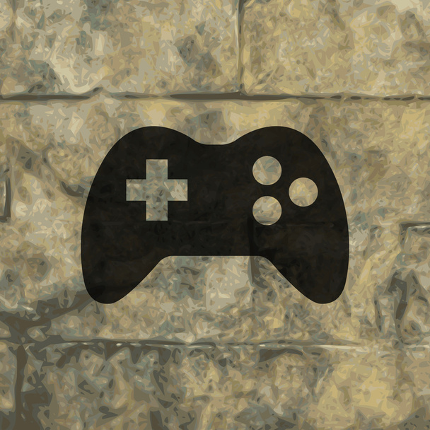 Gaming joystick pictogram platte ontwerp met abstracte achtergrond - Foto, afbeelding