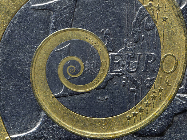 1-Euro-Münzspirale - Foto, Bild