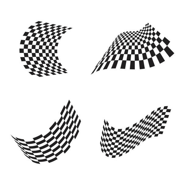 Піктограма прапора гонки, простий вектор ілюстрації дизайну
 - Вектор, зображення
