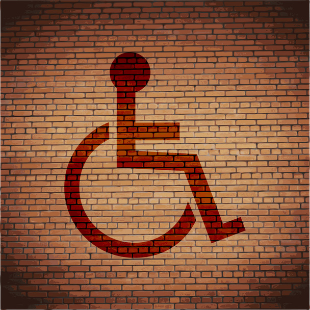 disabled. Flat modern web button and space for your text. - Photo, Image