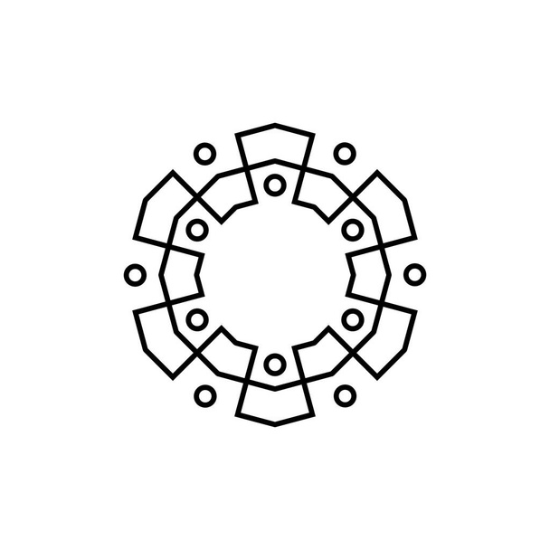 csoport tizenkét fős vonal 12 csapat család együtt logó vektor ikon illusztráció - Vektor, kép