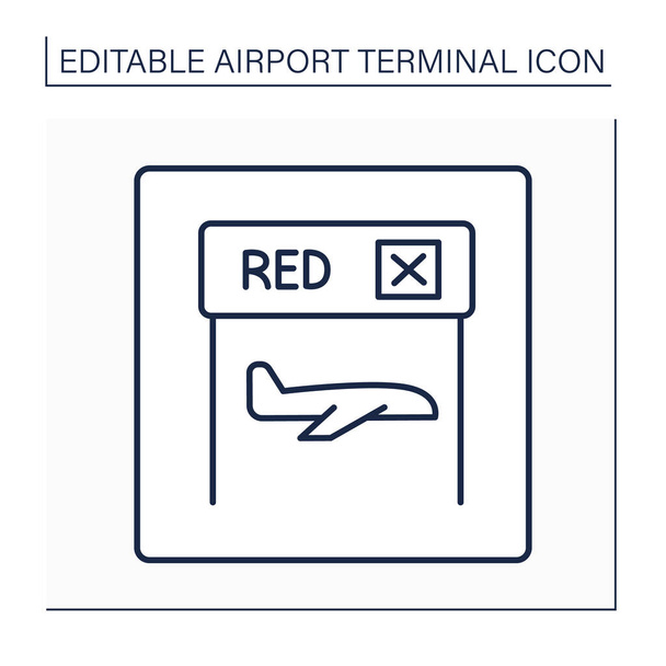 Customs line icon - Vector, Image