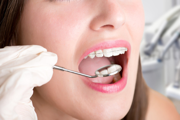 Close-Up of a Dentist at Work - Fotó, kép