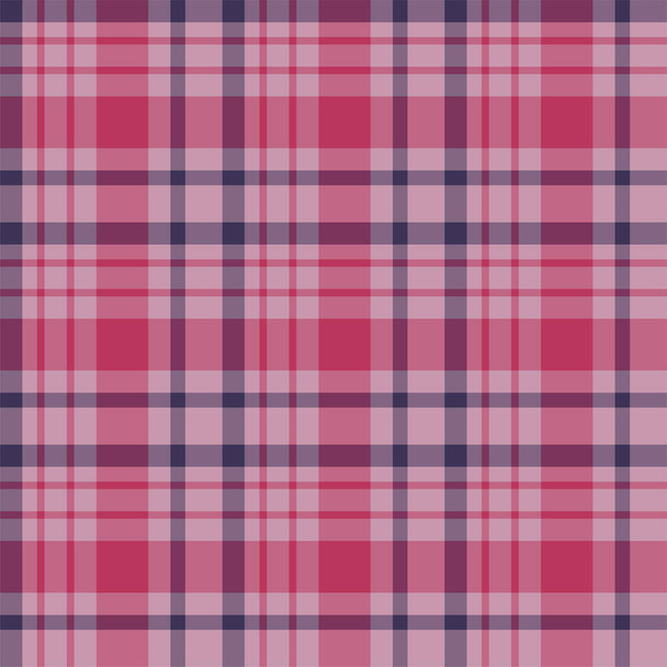 Check plaid seamless pattern. Vector background of textile ornament. Flat fabric design. Tartan. - Vector, Image