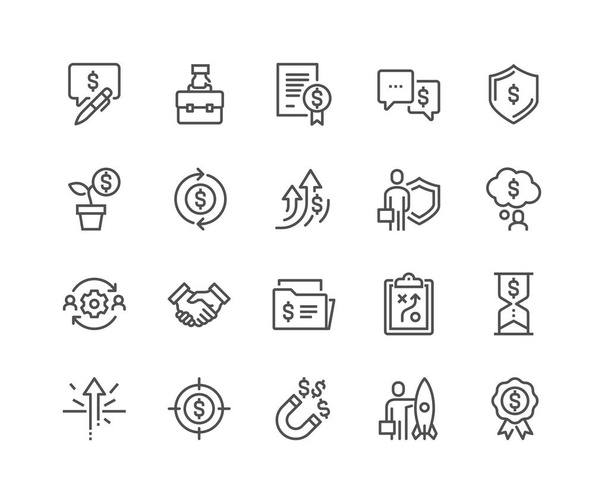 Line Business Icons - Vector, Image