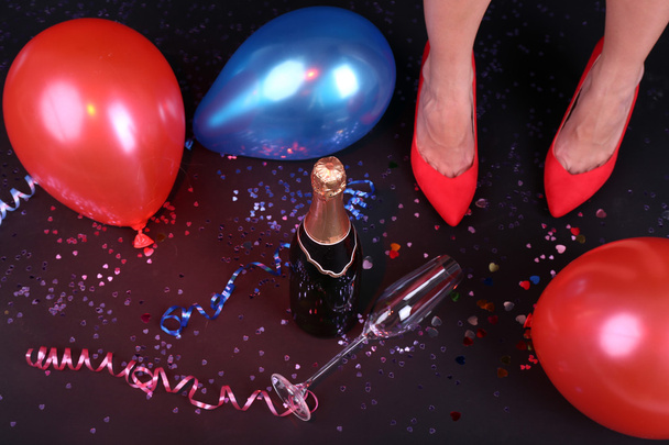 Legs with balloons - Foto, Imagem
