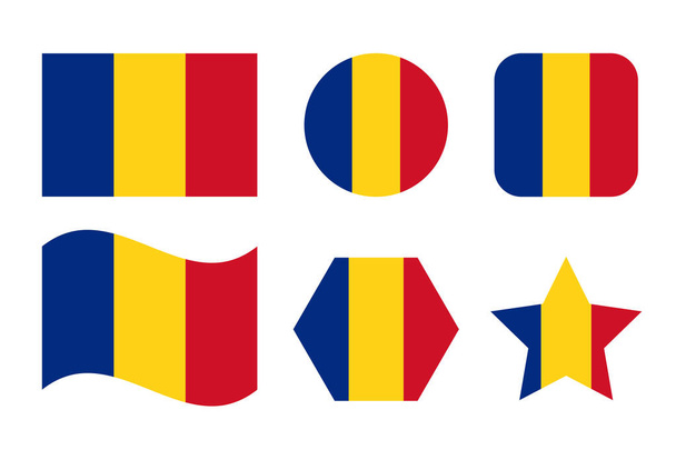 Rumunia flaga prosta ilustracja na dzień niepodległości lub wyborów - Wektor, obraz