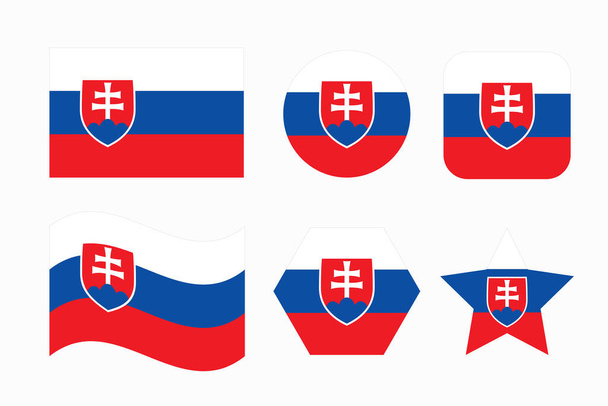Bandeira da Eslováquia ilustração simples para o dia da independência ou eleição - Vetor, Imagem