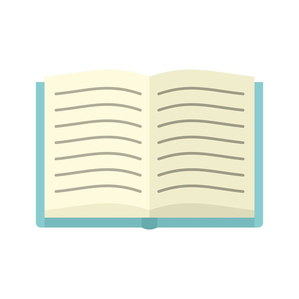 Open book icon flat isolated vector - ベクター画像