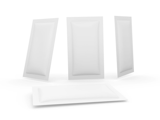 Pacchetto termosaldato bianco con percorso di ritaglio
 - Foto, immagini
