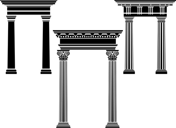 Classical column stencil set - Vector, Image