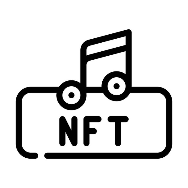 nftと音楽ラインのアイコンのベクトル図 - ベクター画像