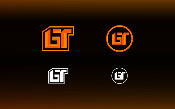 Initials GT logo with a bright color is suitable for E sports teams and others - Vector, Image