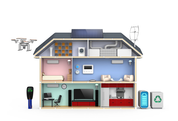 Energy efficient smart house concept - Photo, Image