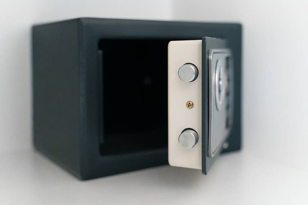 Black small home or hotel safe with keypad. - Photo, Image