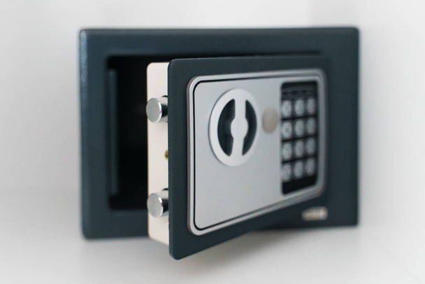 Black small home or hotel safe with keypad. - Photo, Image