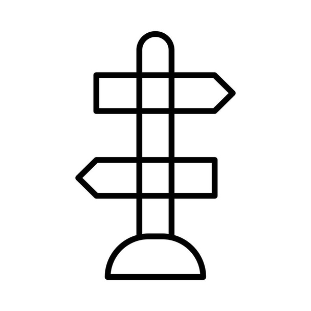 Panneaux de direction Ligne vectorielle Icône Desig - Vecteur, image