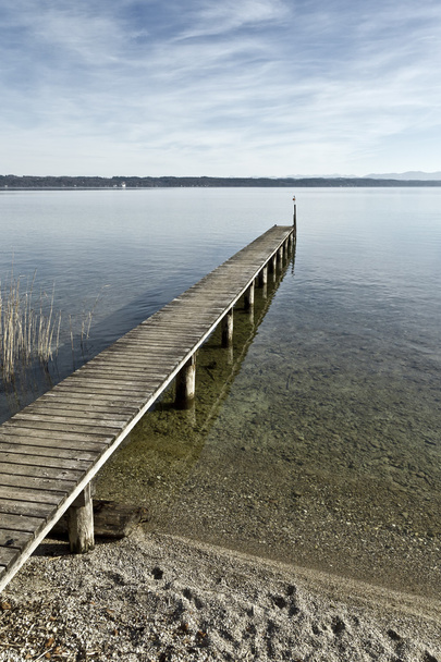 Jetty at Starnberg Lake Bavaria Germany - Foto, Imagem
