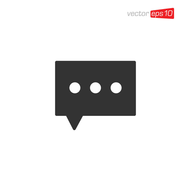 Chat Message Icon Design Vector - Vetor, Imagem
