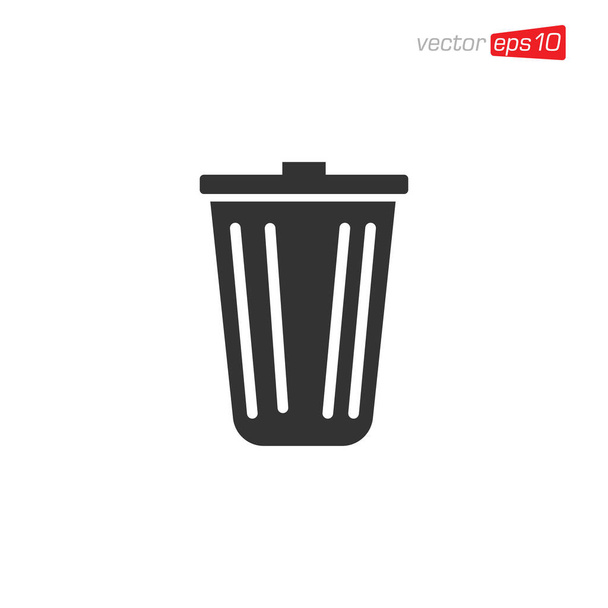 Trash Can Icon Design Vector - Vetor, Imagem