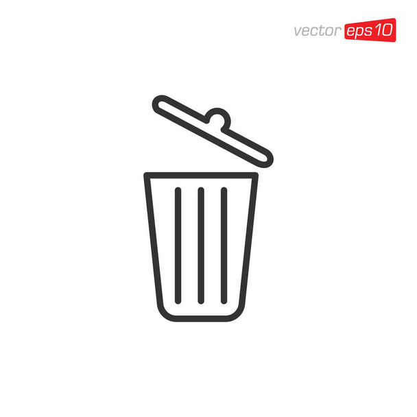 Trash Can Icon Design Vector - Vecteur, image