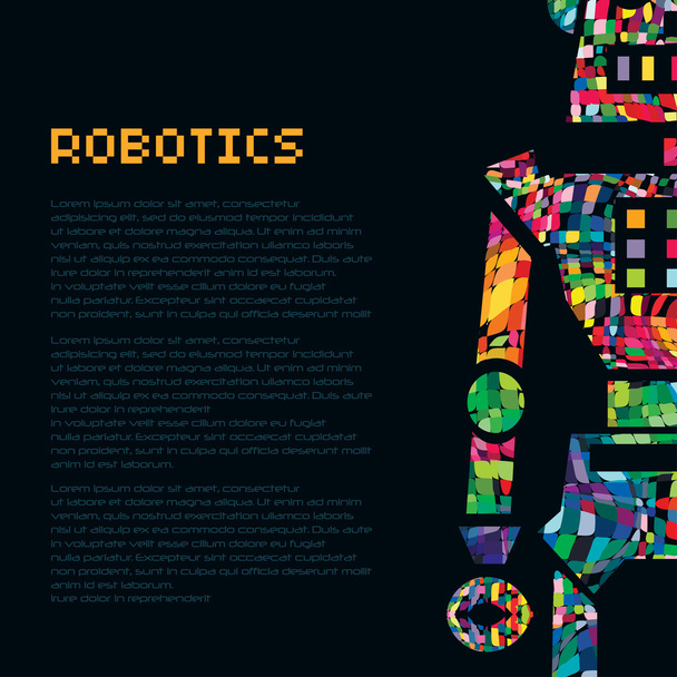 Värikäs robottisoturi kyborgi. Vektori EPS 10
 - Vektori, kuva