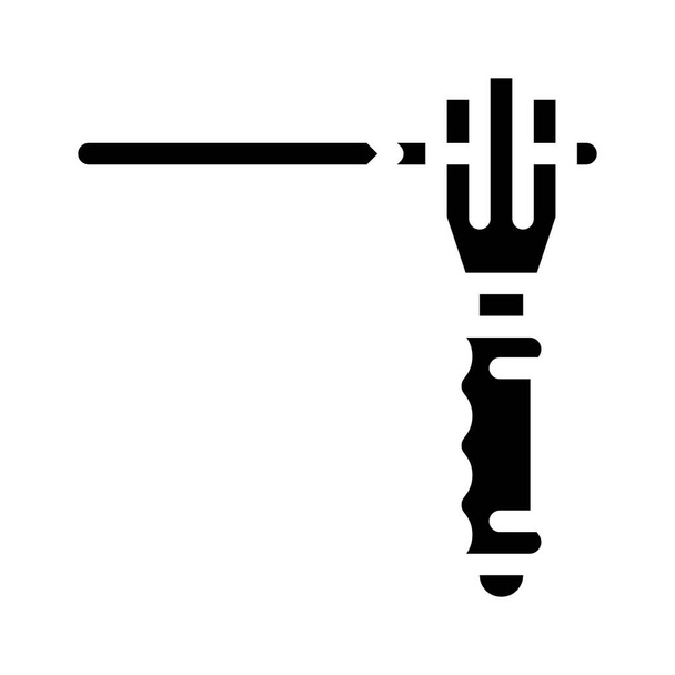 soporte para electrodos icono de glifo ilustración vectorial - Vector, Imagen