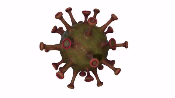 Virus viscido 360 macro 3d-rendering - Filmati, video