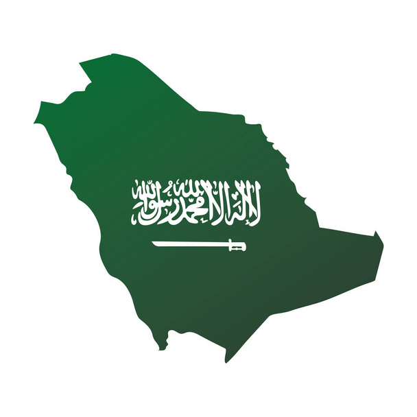 mapa saudi verde - Vetor, Imagem